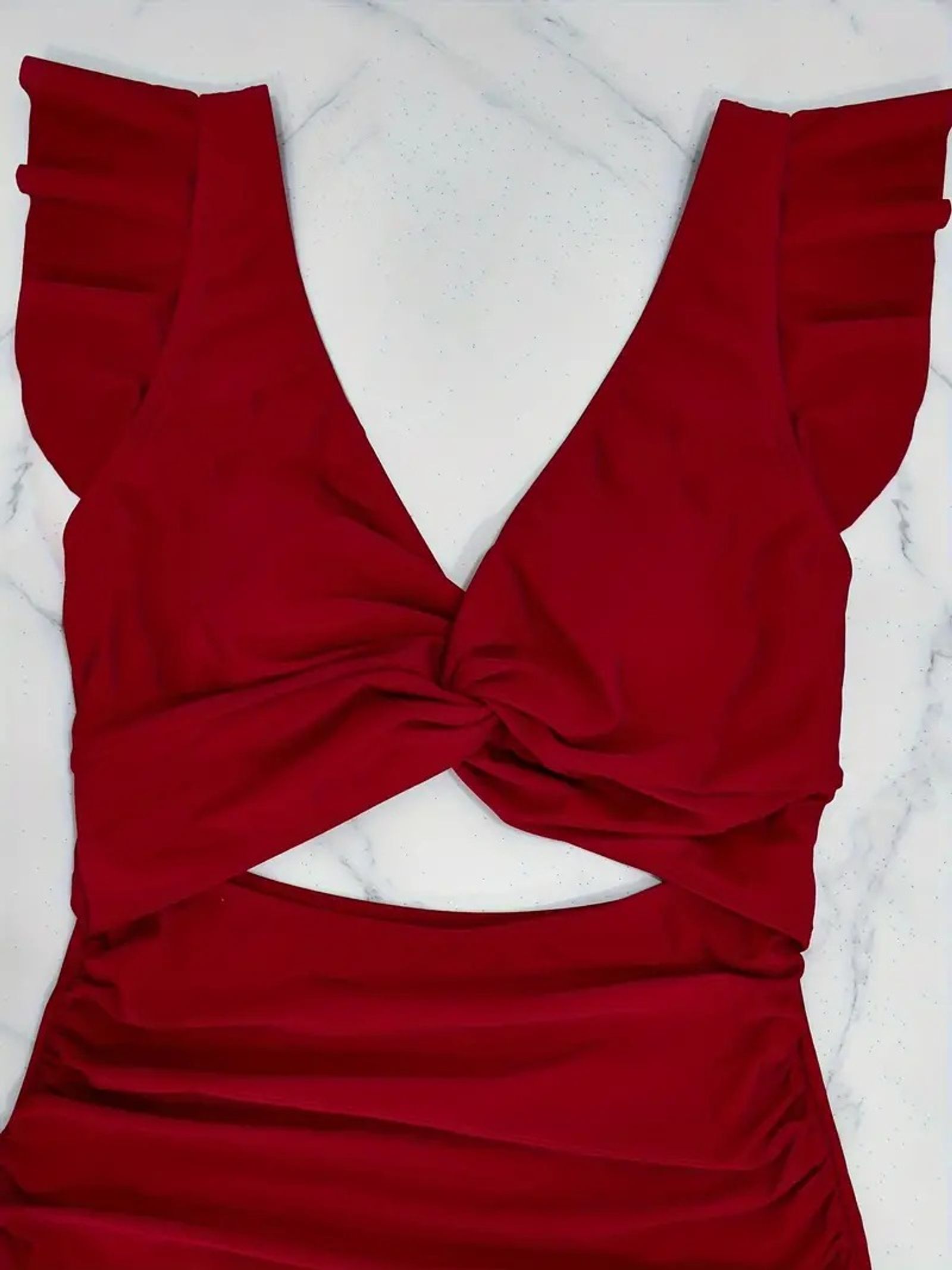 Contrast Mesh One Piece Swimsuit with Tummy Control