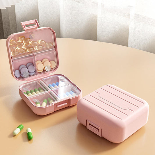 Portable Mini Pill Box - Weekly Organizer with Double Seal