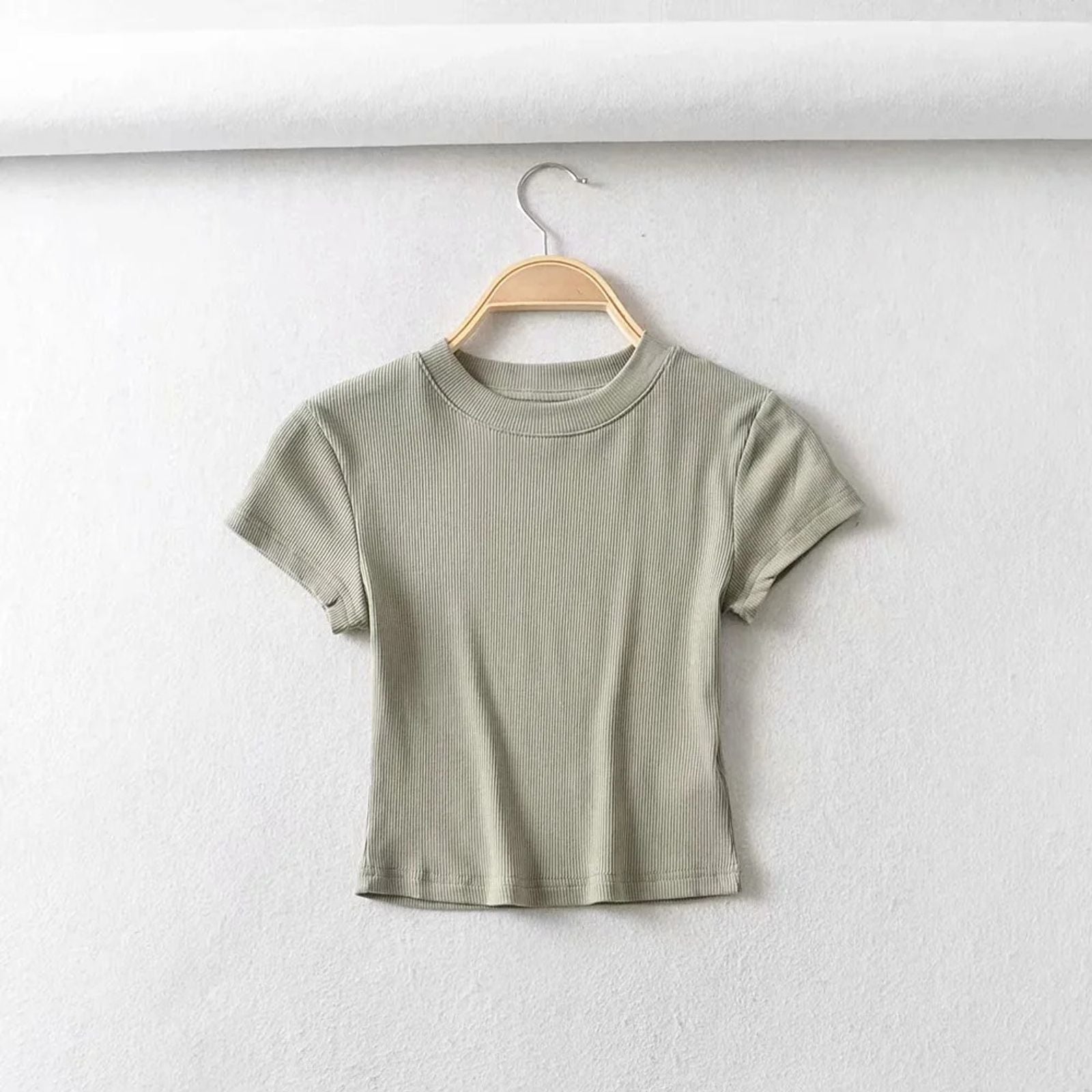Summer Sexy Women’s O-neck Short Sleeve Crop Top