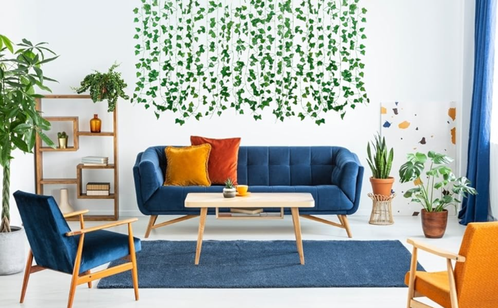 Green Ivy Leaf Hanging Vine Garland for Home Decor