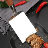 Stainless Steel Square Head Cooking Spatula with Wood Handle