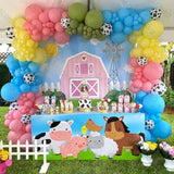 133pcs Farm Theme Cow Birthday Party Balloon Set