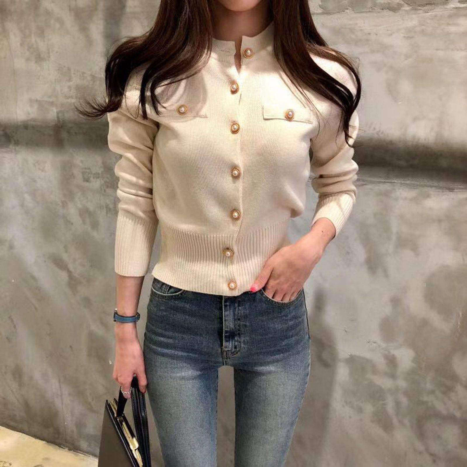 2025 Autumn Long Sleeve Knitted Cardigan for Women