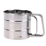 Multi-Function Stainless Steel Flour Sifter with Hand Press