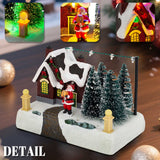 Christmas Village Scene Collectible with Lights and Trees