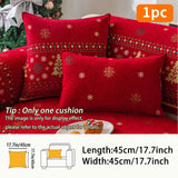 Red Christmas Tree Sofa Cushion - All Season Anti-Slip