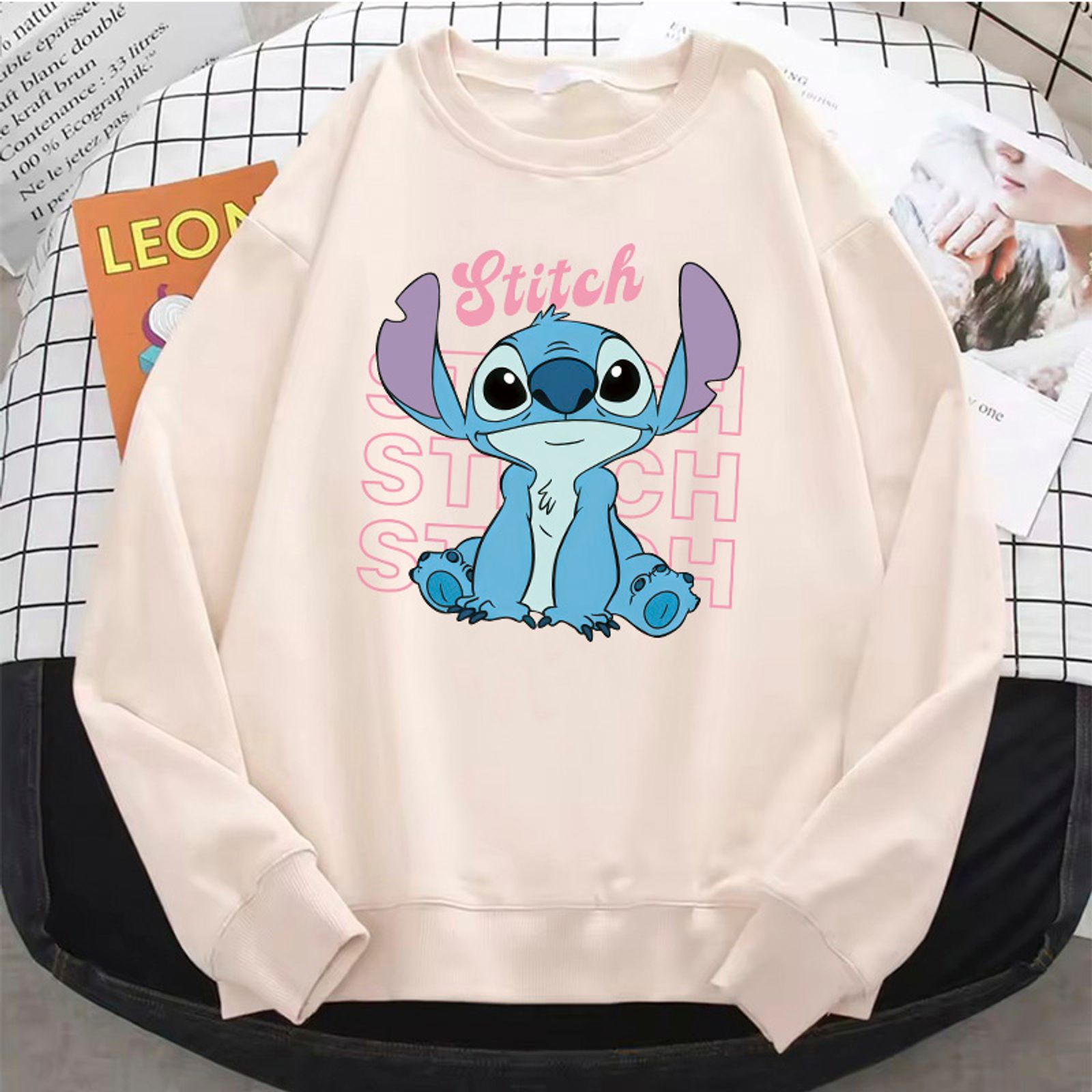 Women's Cartoon Angel Hoodie - Casual Crew Neck Sweatshirt