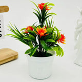 Artificial Potted Plant - Yellow, Red, Orange, Pink, Purple