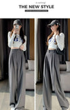 Elegant Wide Leg Pants for Women - High Waist Black Trousers