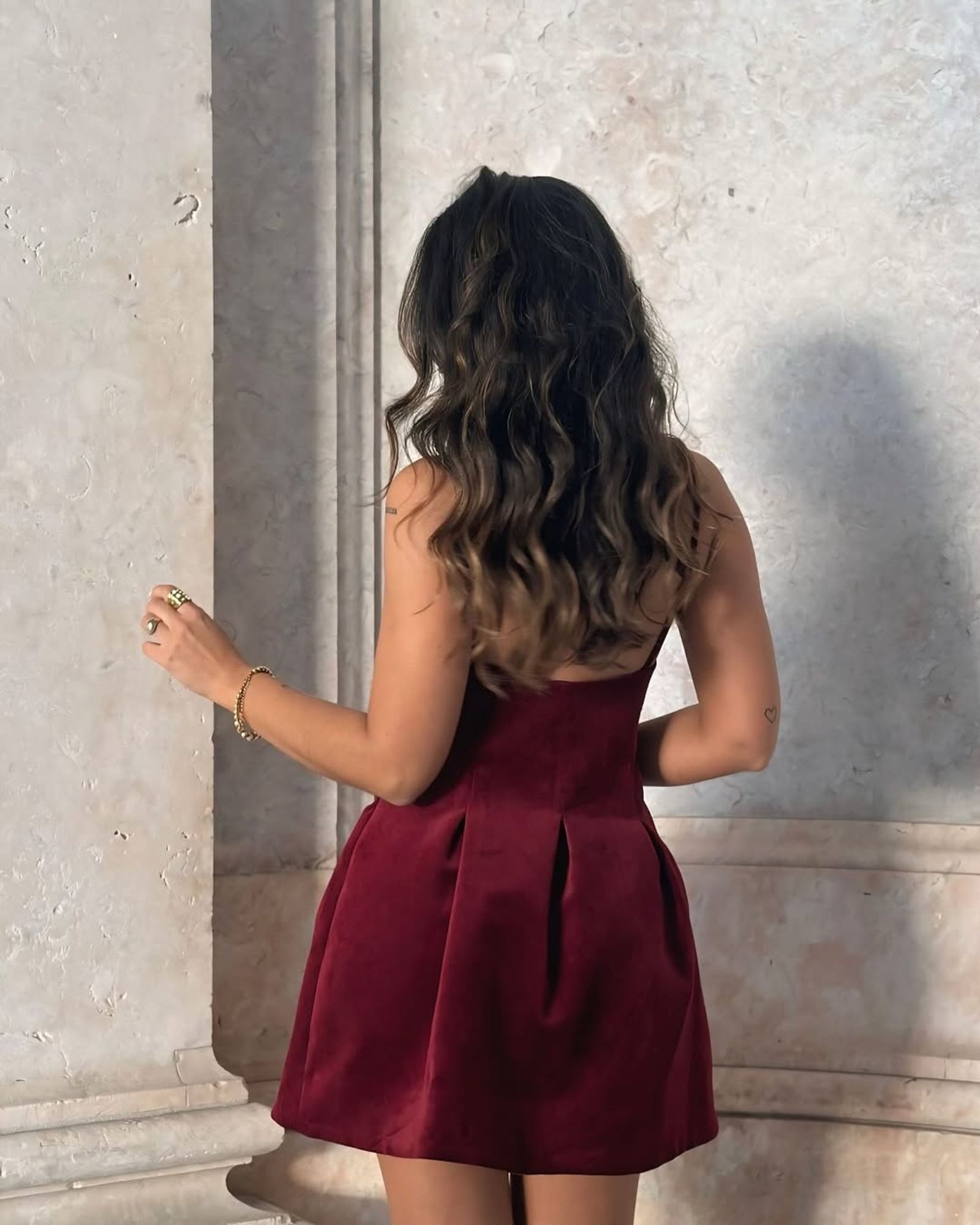 Women’s Retro Velvet Mini A-Line Dress