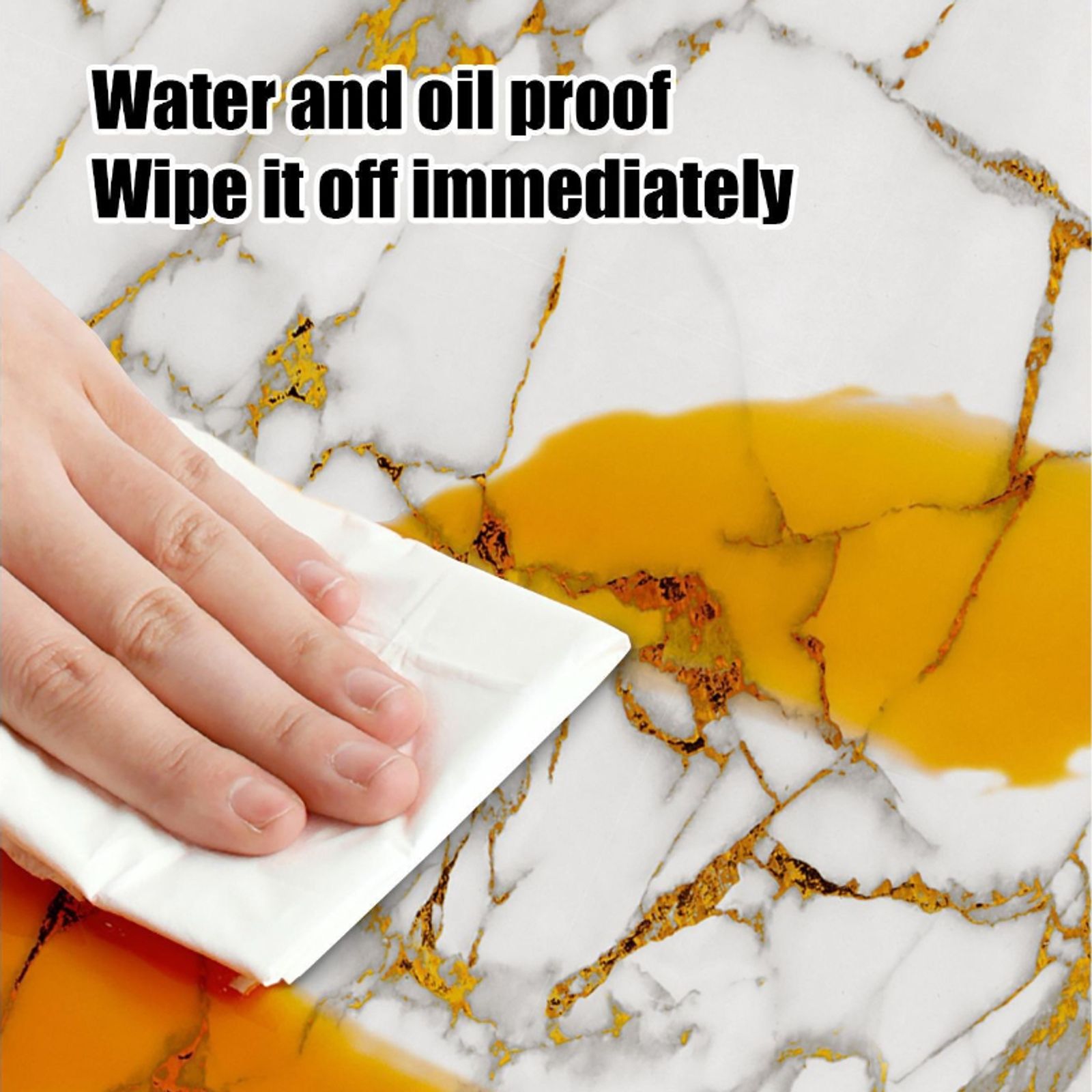 3D Marble Wall Stickers - Waterproof Self-Adhesive Decor