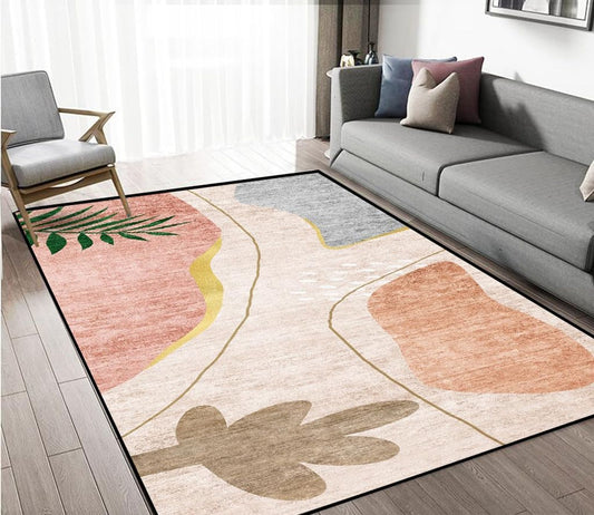 Modern Abstract Geometric Floor Mats for Living Room & Bedroom