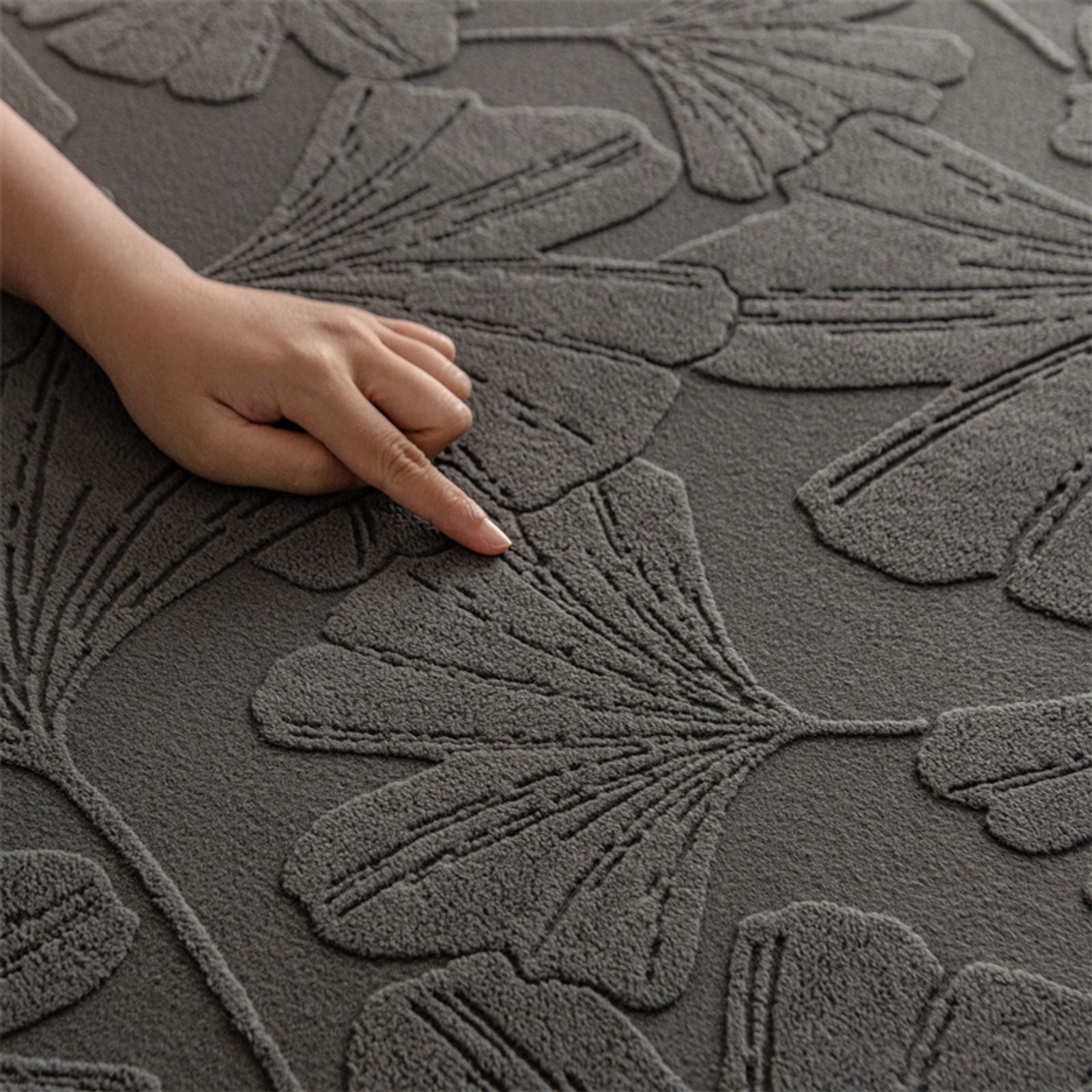 Ginkgo Jacquard Polar Fleece Sofa Cover - All Seasons