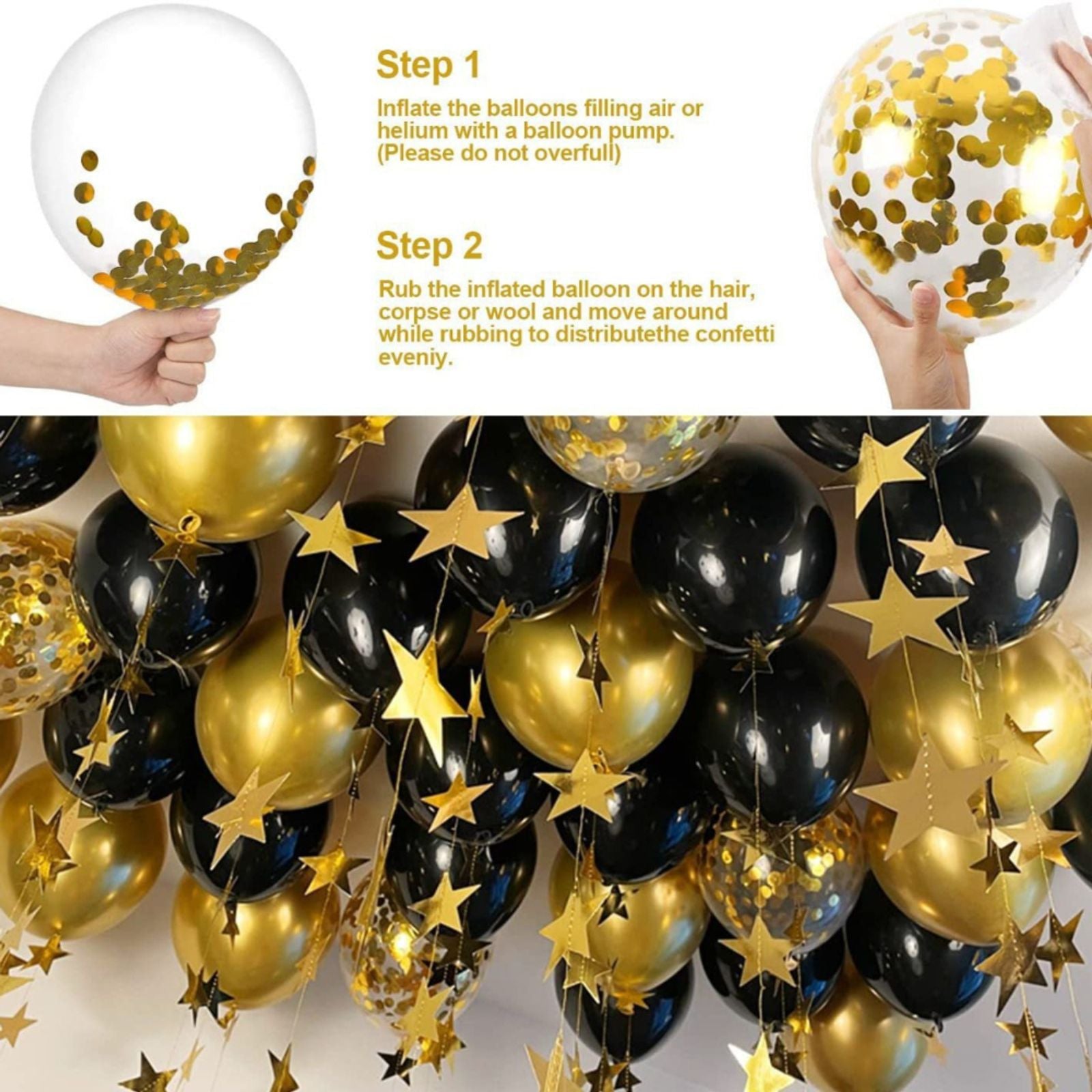 43 Pcs Metallic Thick Balloons Set for Party Decoration