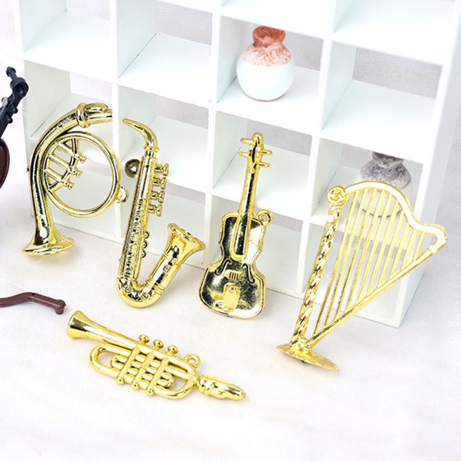 Random Mixed Style Mini Gold Musical Instrument Ornaments
