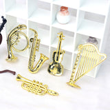 Random Mixed Style Mini Gold Musical Instrument Ornaments