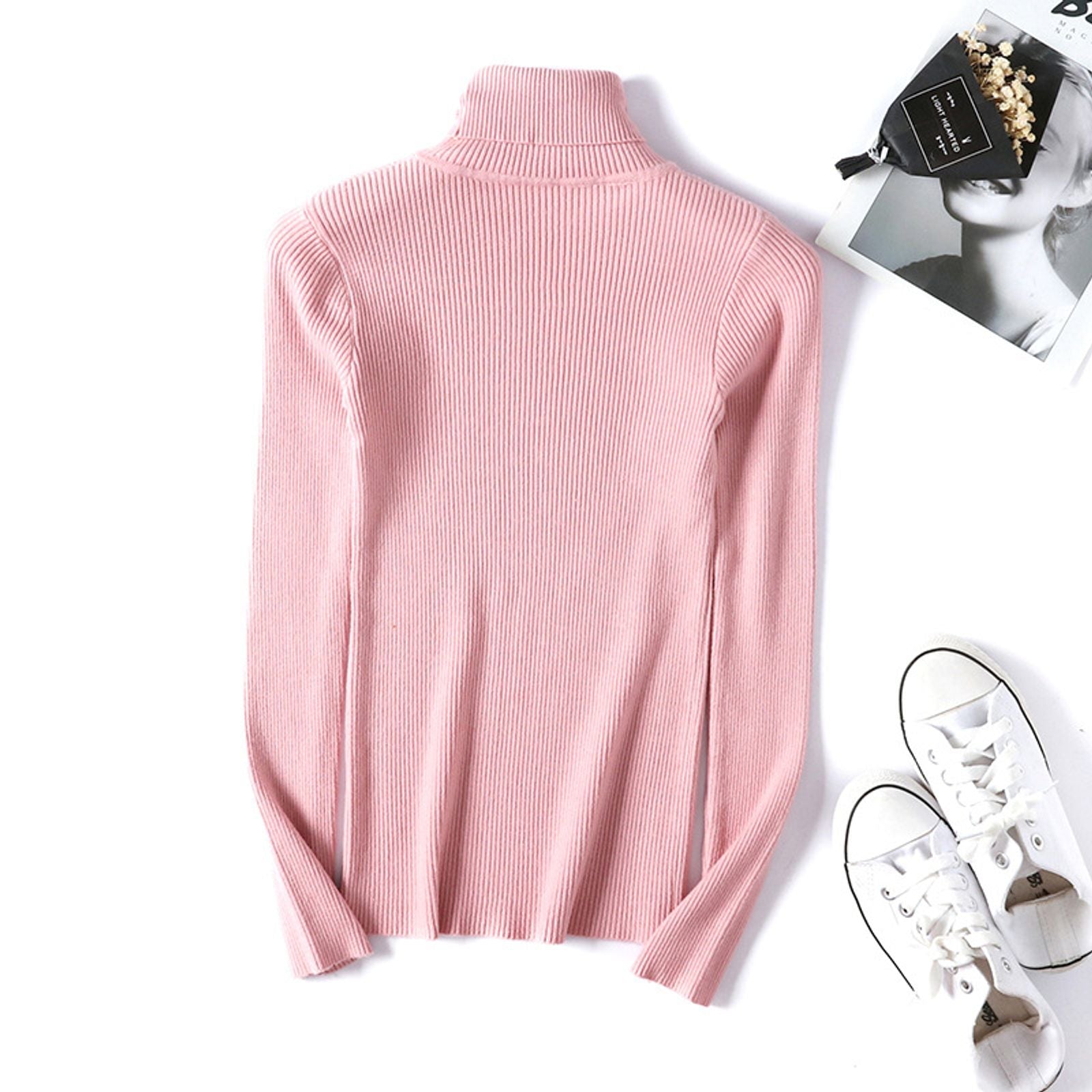 Casual Women's Knitted Turtleneck Sweater