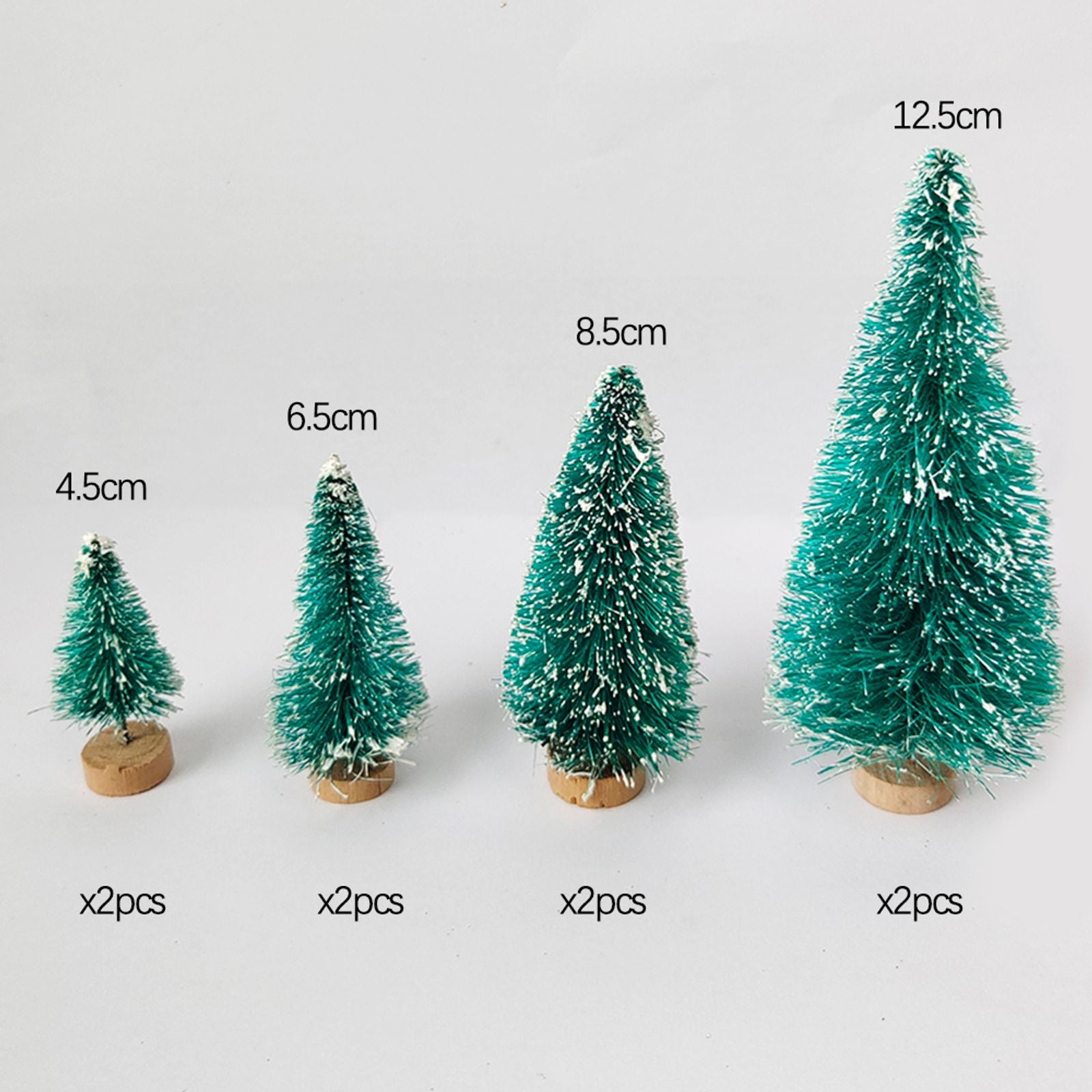 Mini Christmas Tree Ornament Set - 5/8pcs Decorative Cedar Pine