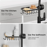 Bathroom Faucet Storage Rack and Shower Soap Holder