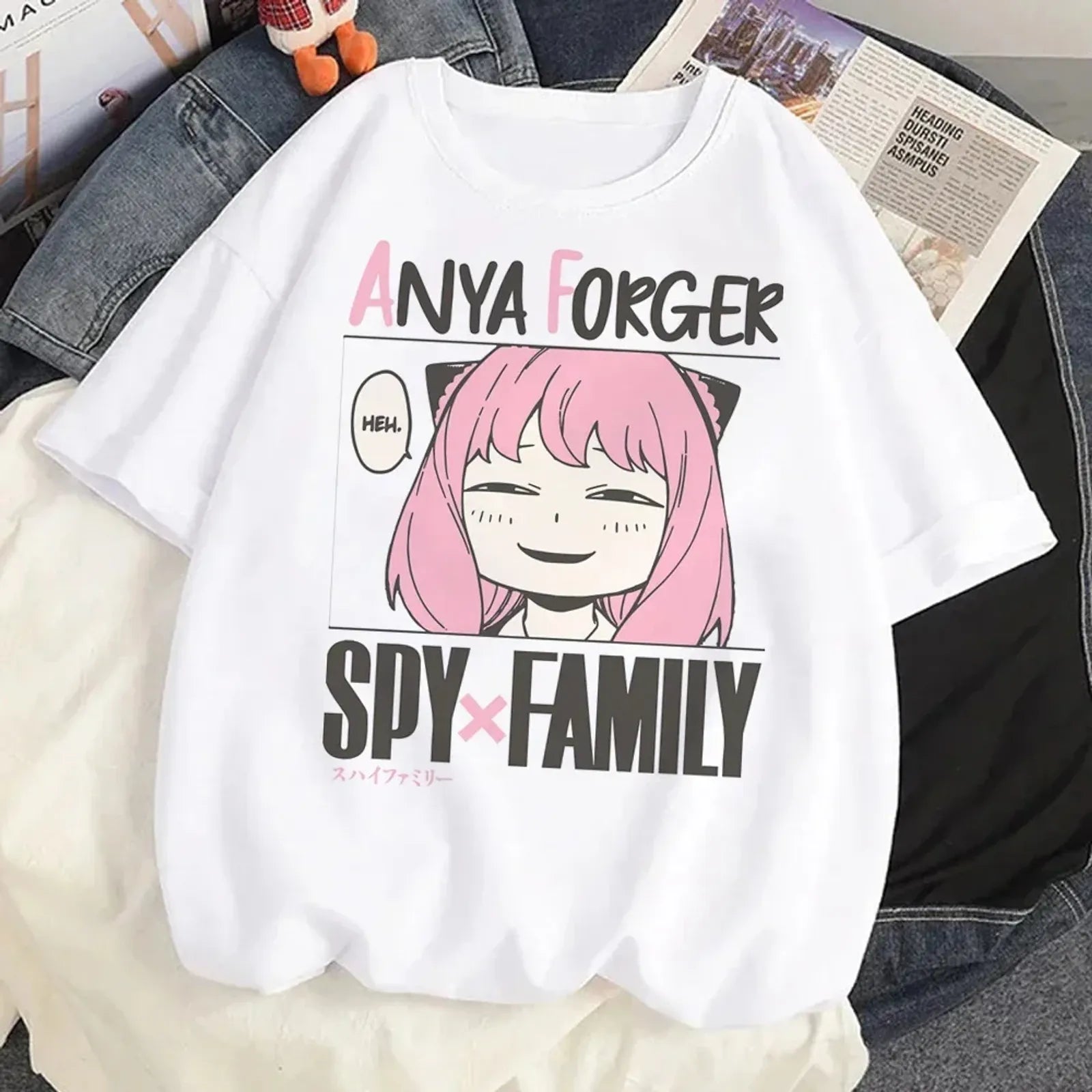 Loid, Yor, and Anya Forger Kawaii Anime T-shirt