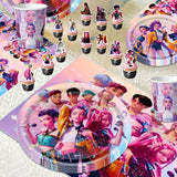 Kpop Demon Hunter Birthday Party Decoration Set