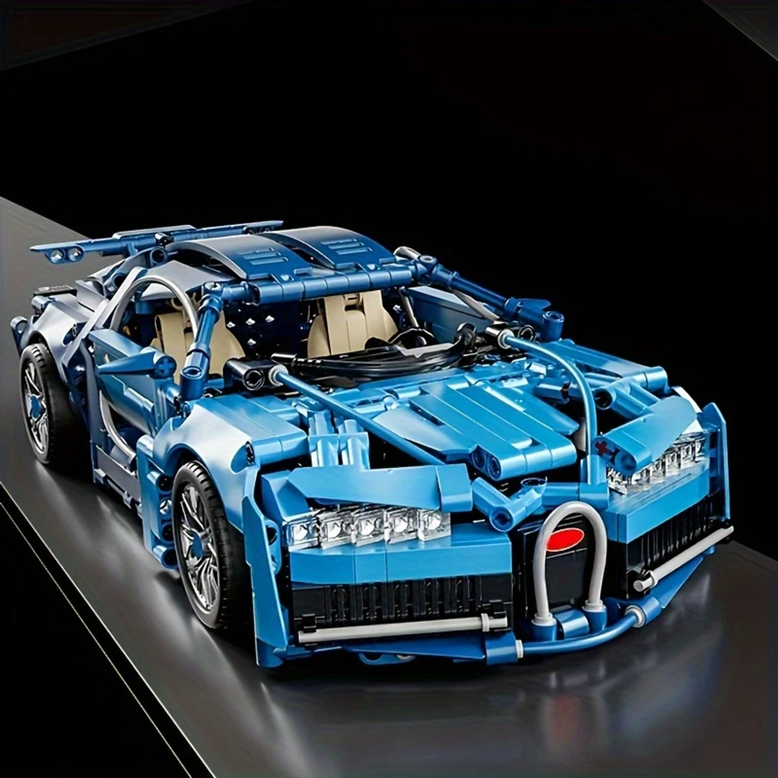 1634-Piece Blue Supercar Building Block Set