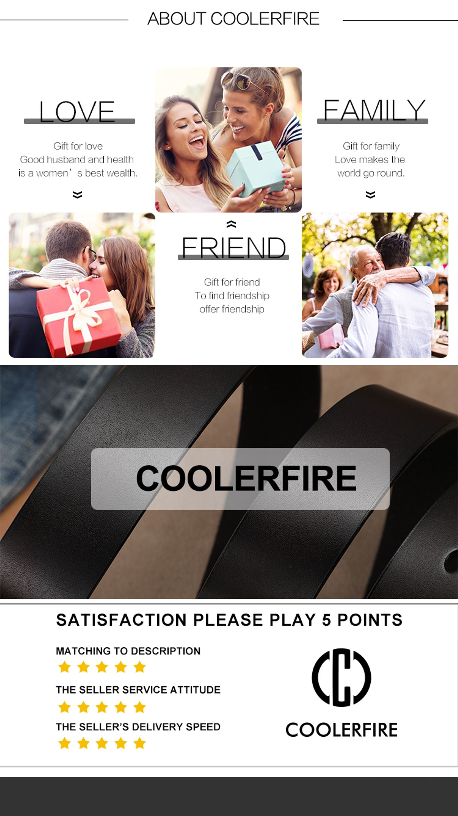 Women’s Genuine Leather Belt with Gold Buckle