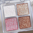 4 Color Face Highlighter Palette