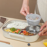 304 Stainless Steel Leak-proof Lunchbox with 4 Compartments