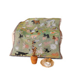 Vintage Jacquard Grassland Sheep Camping Picnic Blanket