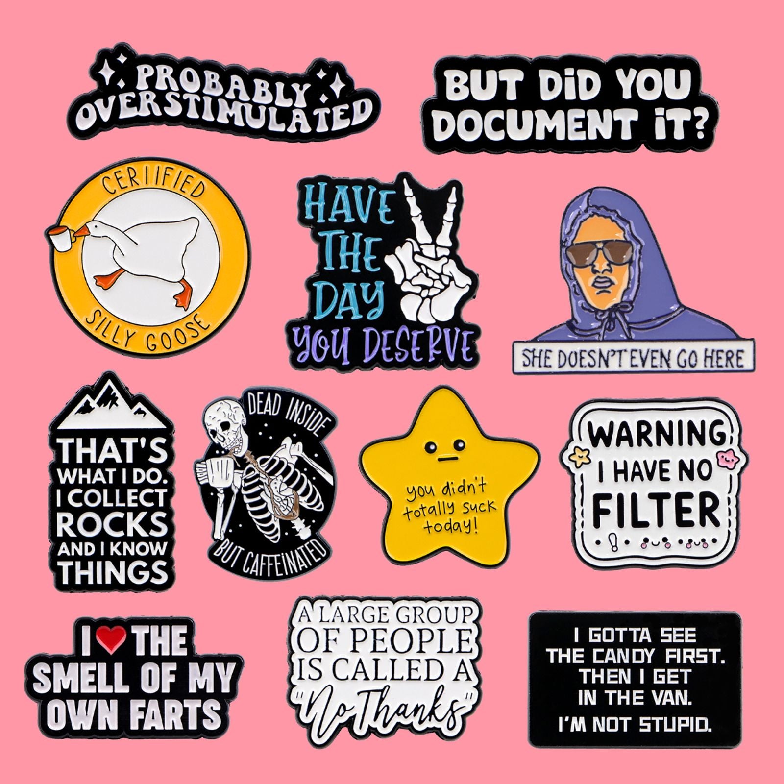 Funny Feminism Quotes Enamel Pin - Silly Goose Brooch