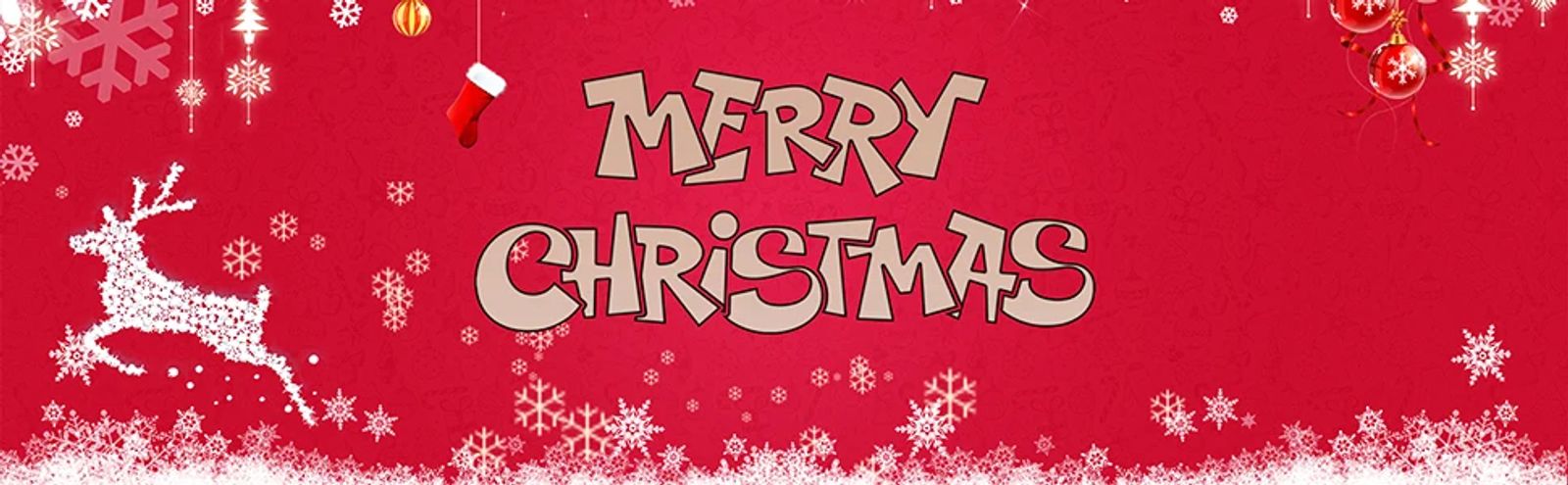 Christmas Tree Skirt in Red and Gold with Deer Design