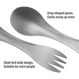 2-in-1 Titanium Spoon and Fork - Lightweight Portable Tool