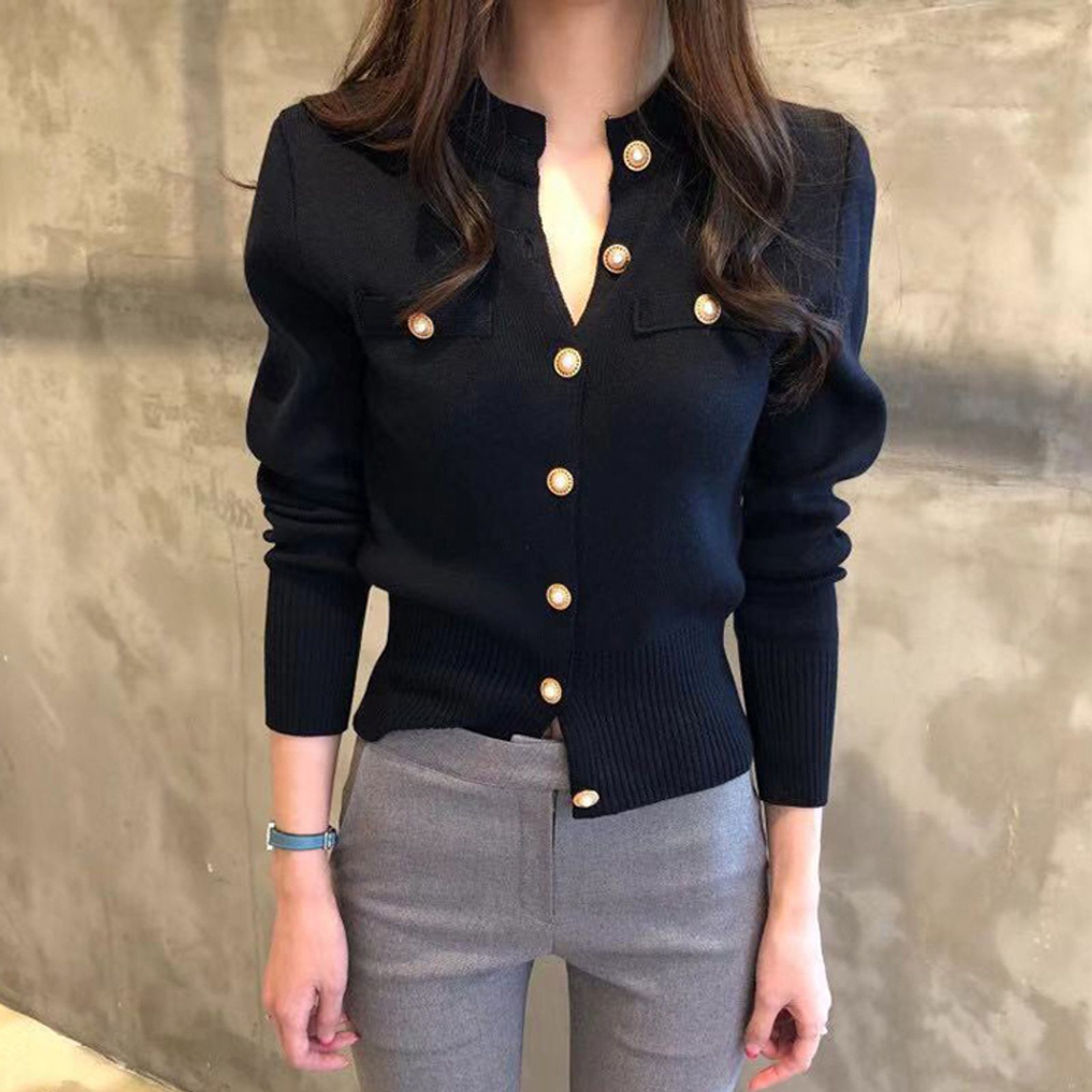2025 Autumn Long Sleeve Knitted Cardigan for Women