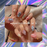 Cute Smiling Face Teddy Bear Nail Stickers