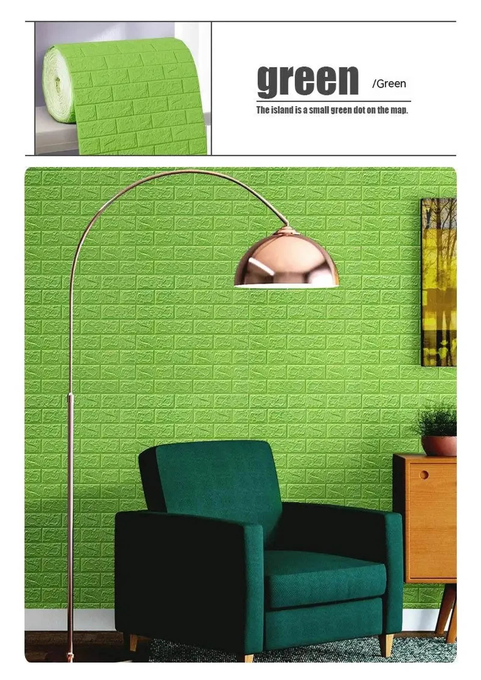 3D Self-Adhesive Antique Foam Brick Wallpaper