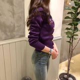 2025 Autumn Long Sleeve Knitted Cardigan for Women