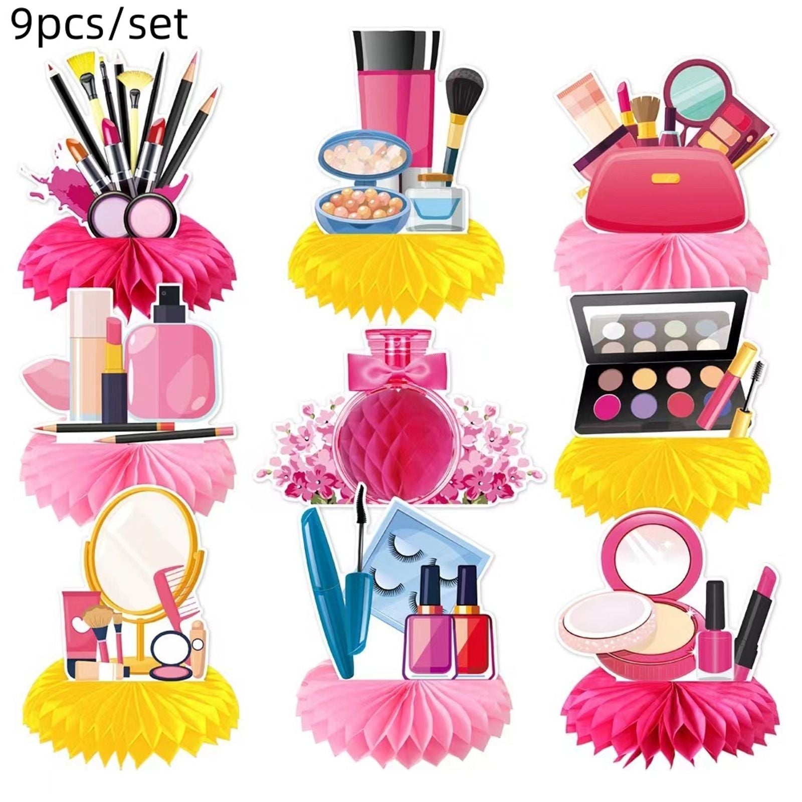 Makeup Birthday Disposable Tableware for Spa Parties