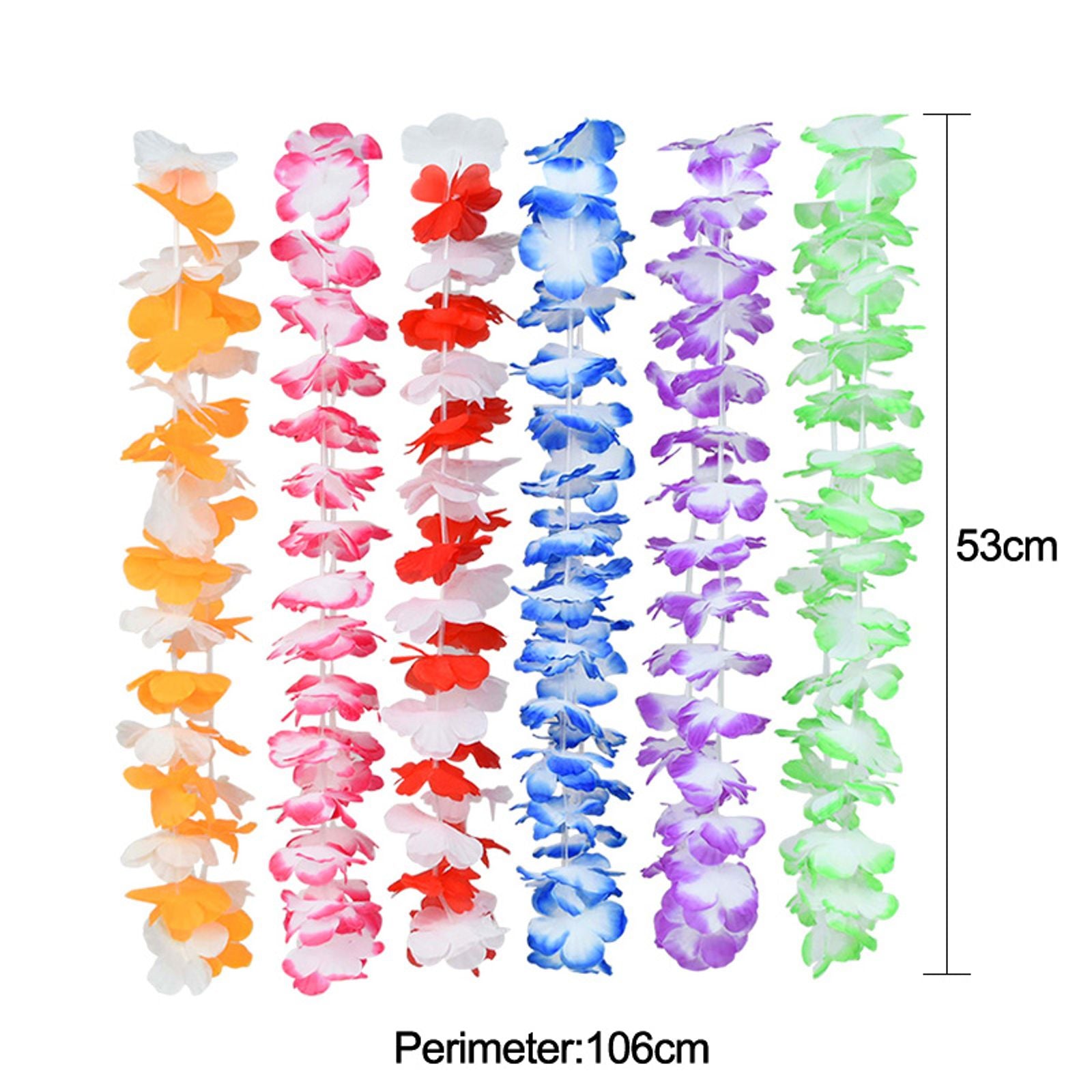 Hawaiian Flower Wreath Necklace - Tropical Party Decor