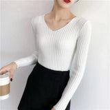 Women’s Knitted V-Neck Pullover Sweater