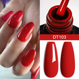 7ml Wine Red Gel Nail Polish - Long-Lasting Nail Art