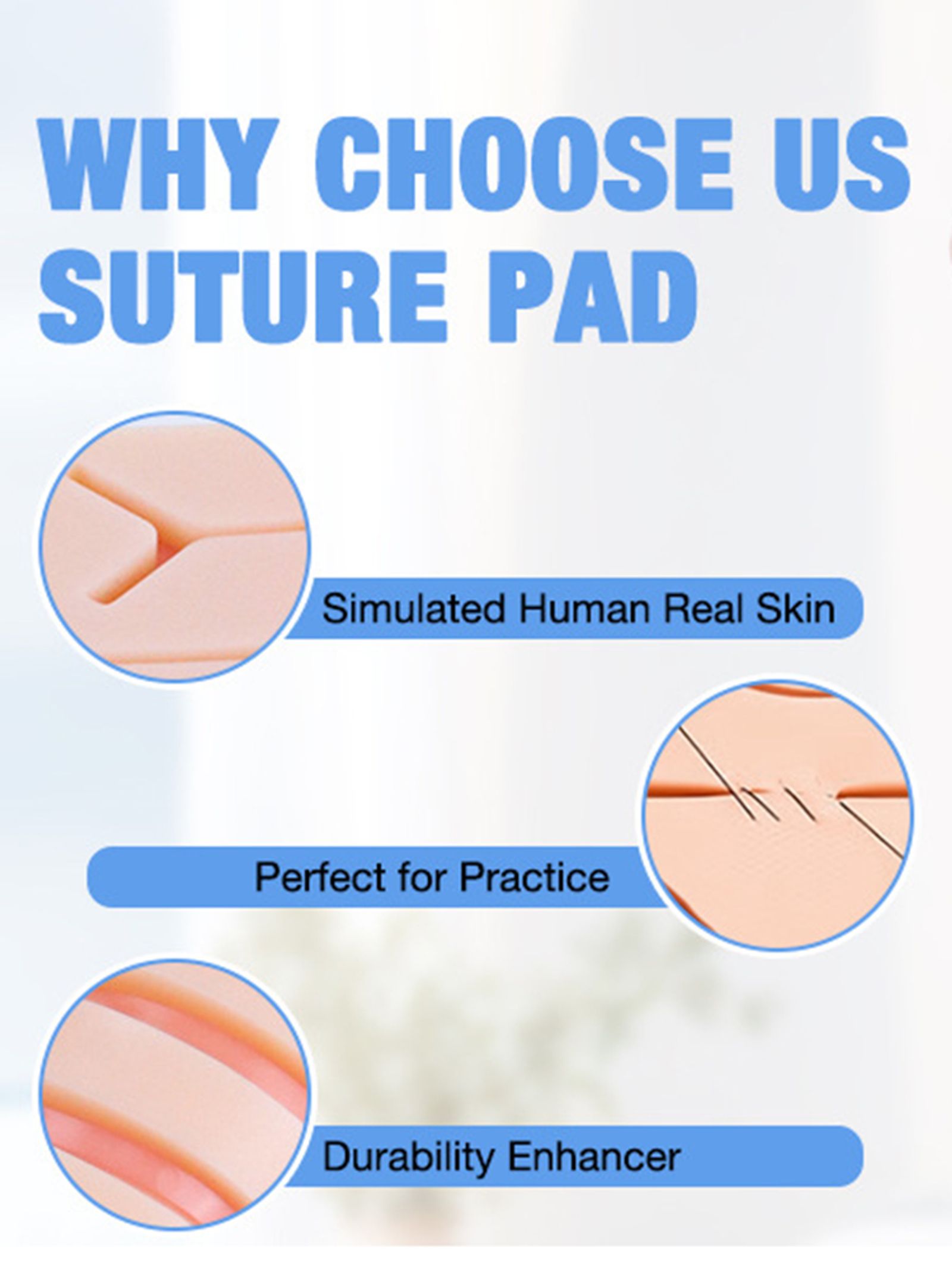 Silicone Skin Pad Suture Training Kit for Medical Practice