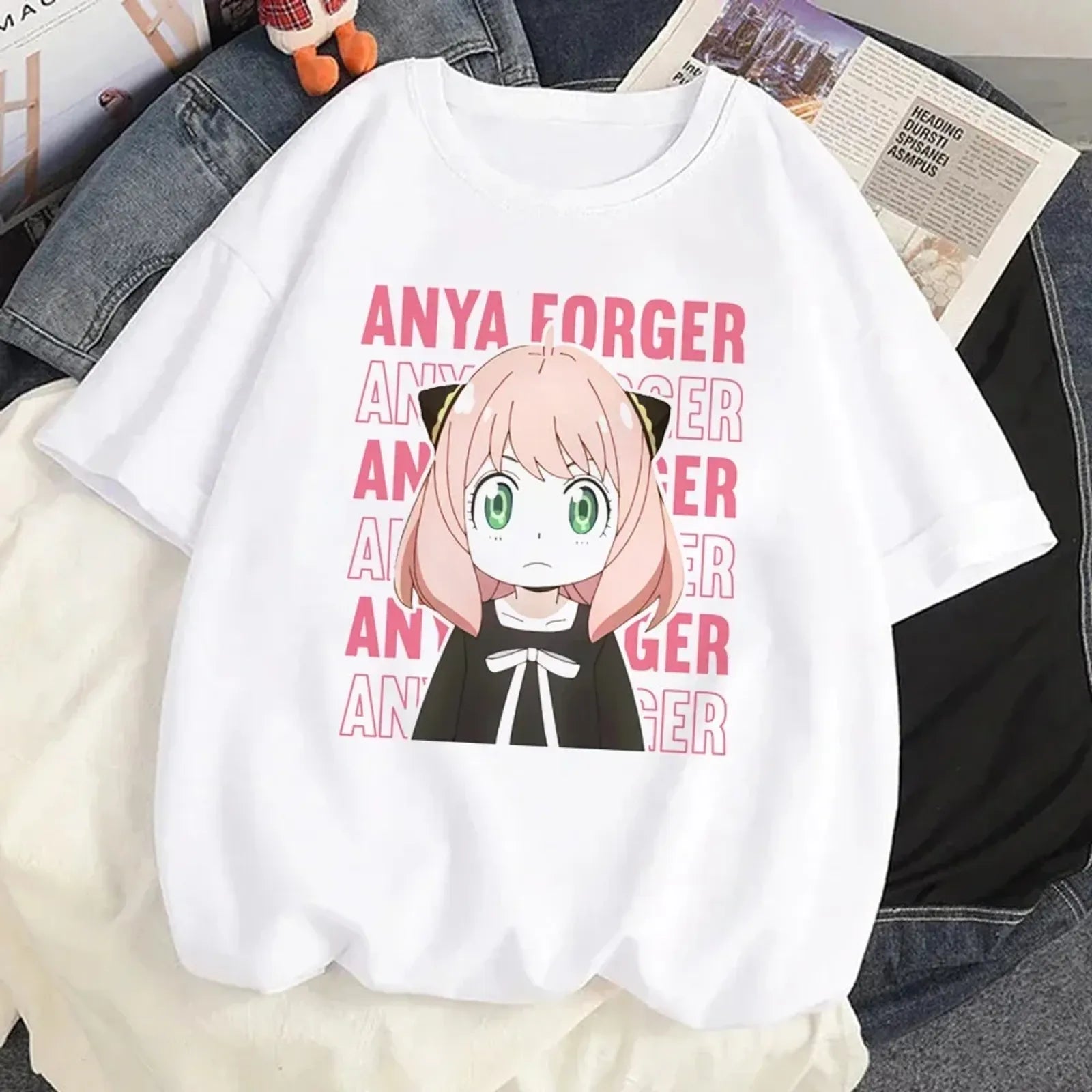 Loid, Yor, and Anya Forger Kawaii Anime T-shirt