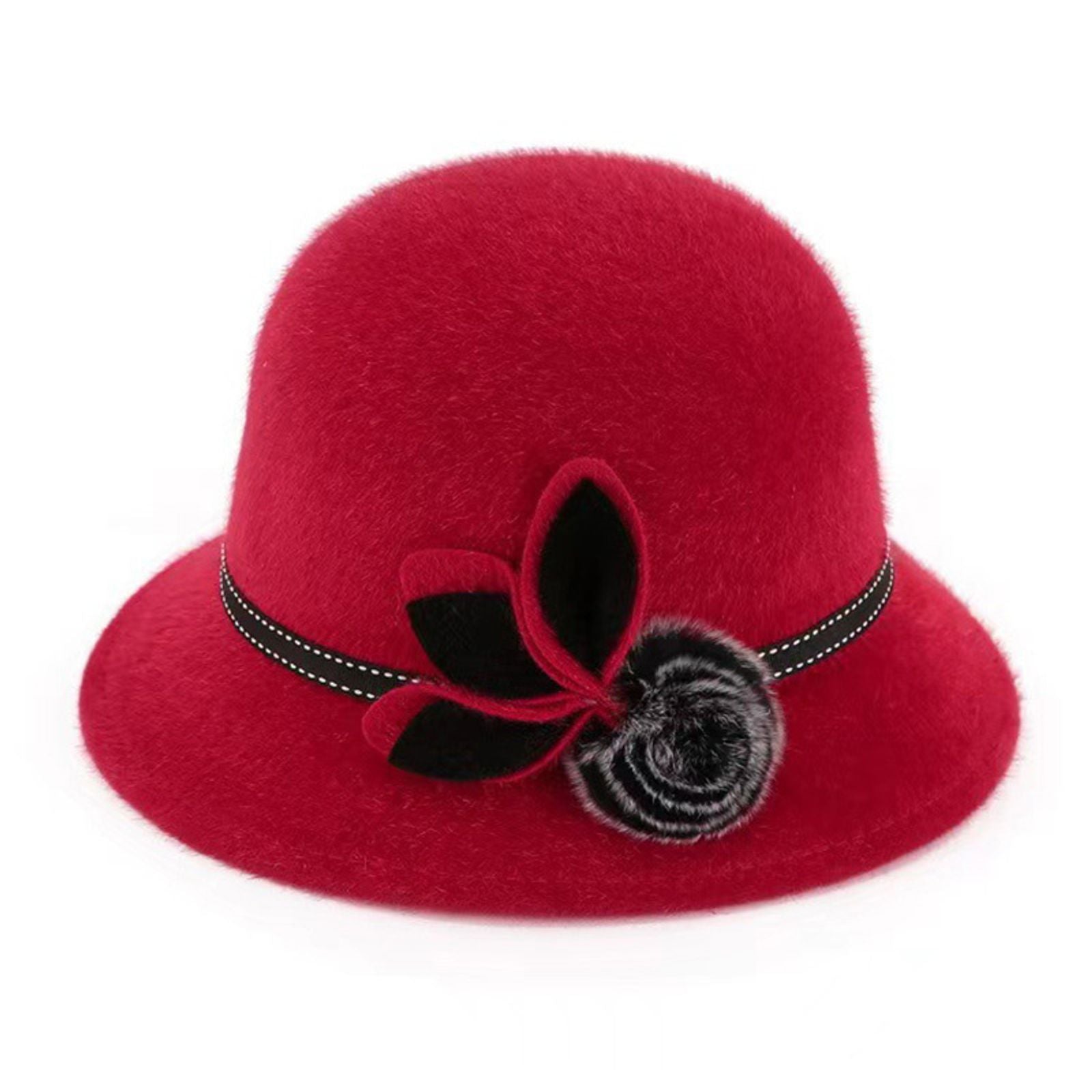 Elegant Vintage Wool Fedora Hat for Women