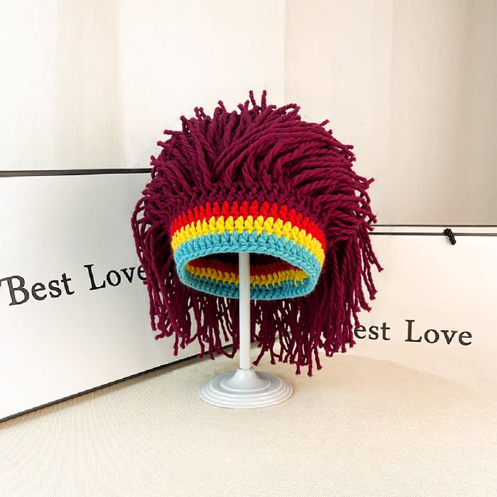 Rebel Rasta Braid Cap - Unisex Winter Knit Beanie