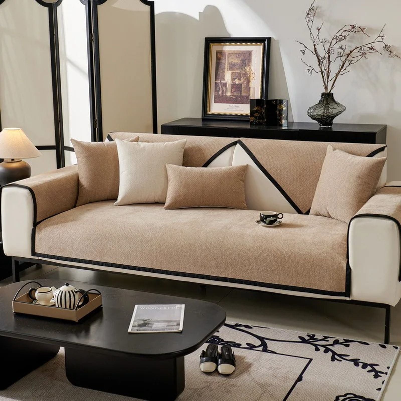 Nordic Minimalist Chenille Non-Slip Sofa Pad