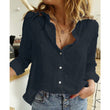 Korean Fashion Blue and Pink Women's Lapel Shirt