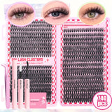 DIY Eyelash Extension Kit with Tweezers and Glue