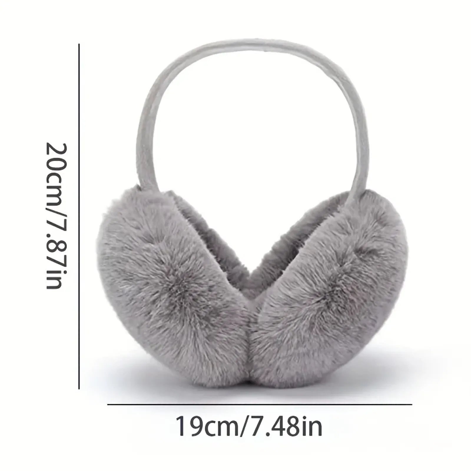 Solid Soft Plush Ear Warmers for Winter