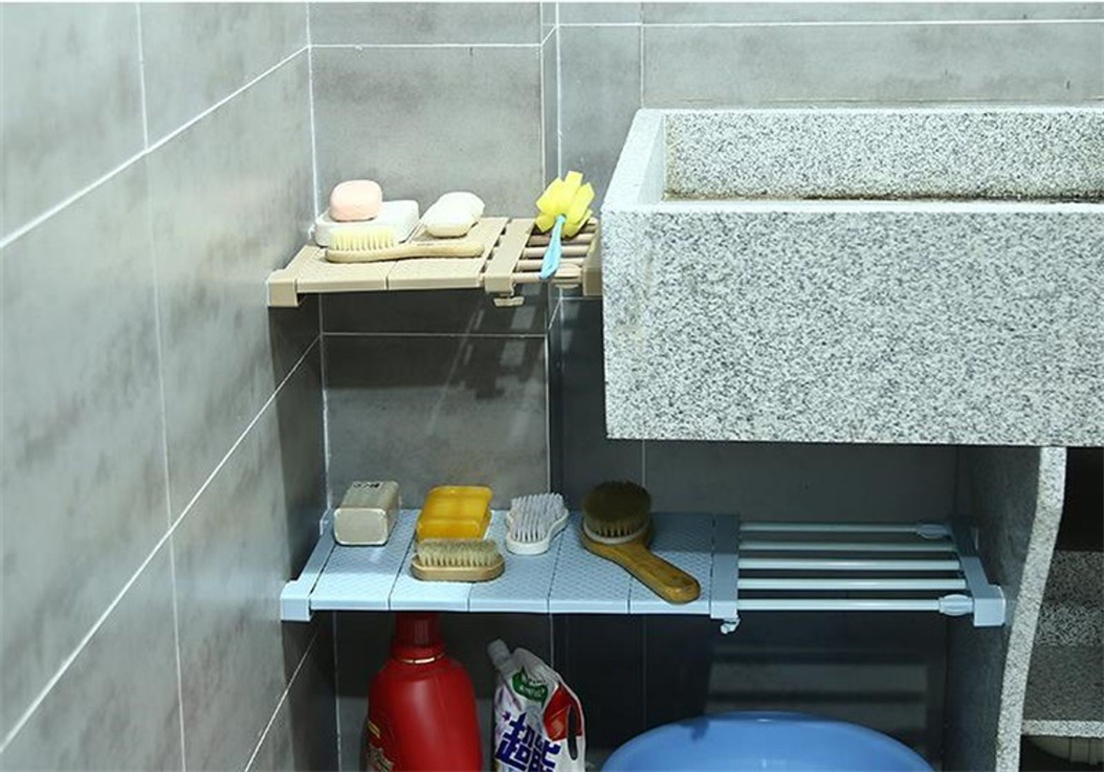 Adjustable Wall-Mounted Closet Organizer Shelf